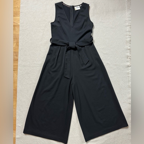Anthropologie Black Vneck Wide Leg Jumpsuit 6 - Picture 2 of 6